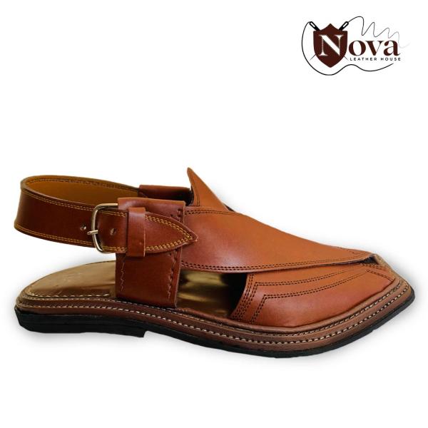 Triple Gear Handmade Peshwari Brown Chappal